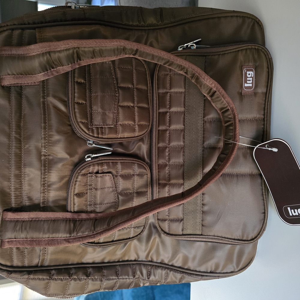 Lug Brown Quilted Men's Bag